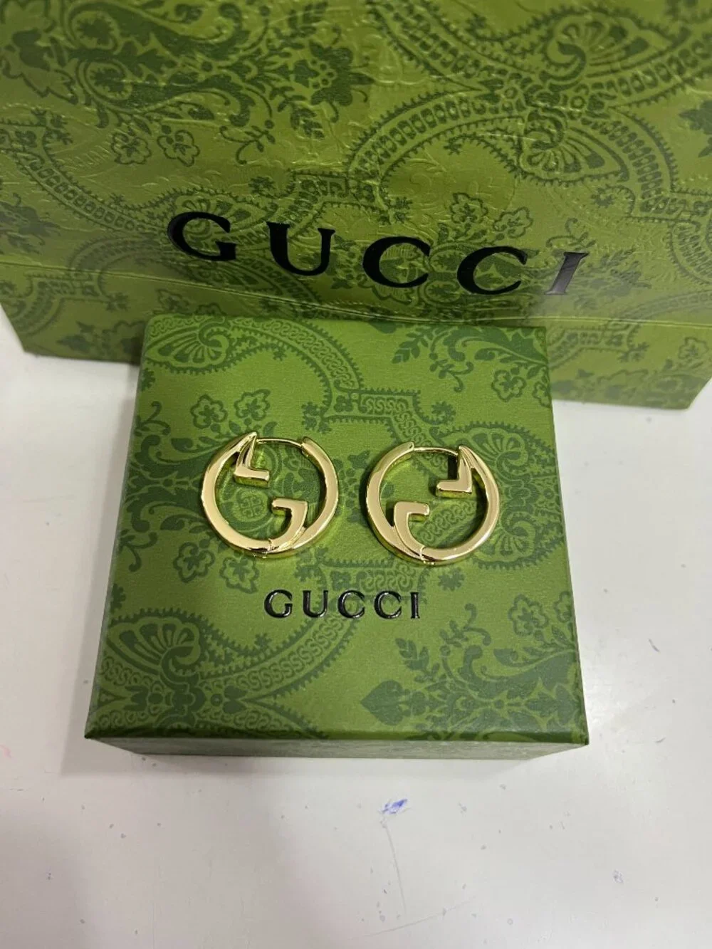 Gucci Blondie GG Hoop Earrings - Picture 5 of 8